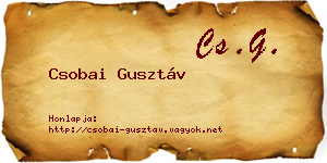 Csobai Gusztáv névjegykártya
