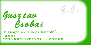 gusztav csobai business card